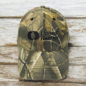 United Rentals Camo Strapback Cap Trucker Baseball Hunting Hat Embroidered Logo